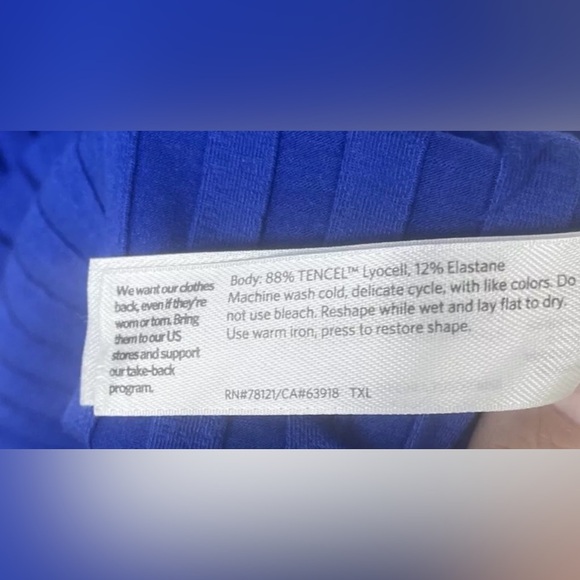 Eileen Fisher Mock Neck K/L Royal Blue Dress Women’s Size Medium‎ - Picture 9 of 9